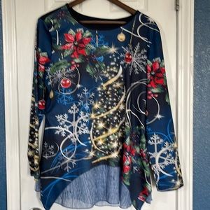 Soft silky Christmas top